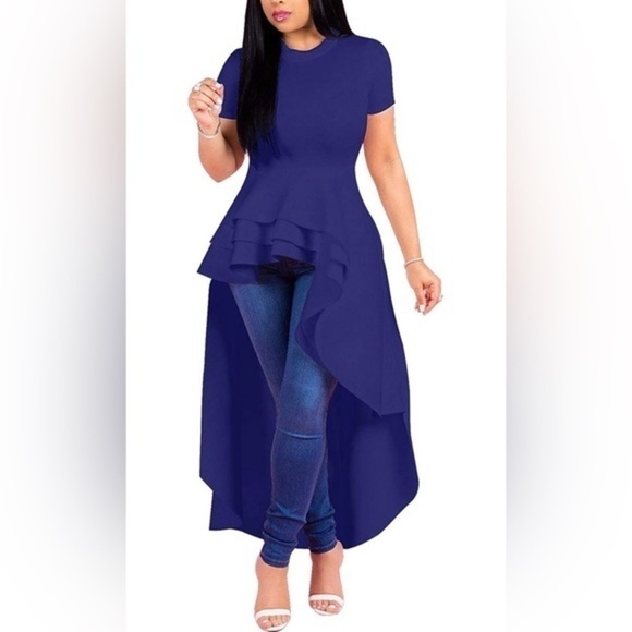 shirt Dress High Low Irregular Hem Sz 3XL - Picture 4 of 8